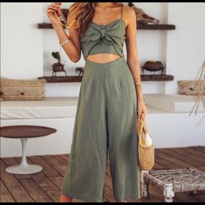 NWT Holly Molly Ducking and Diving jumpsuit khaki